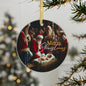 Transparent construction and a string for placement. .: Material: 100% clear acrylic.: single ornament Glossy finish.: One-sided print.: Includes gold ribbon for hanging. Christmas tree Christmas ornaments Memorial ornament Christmas Gift Holiday decor decorations tree trimming Christmas spirit Christmas in Heaven Poem
