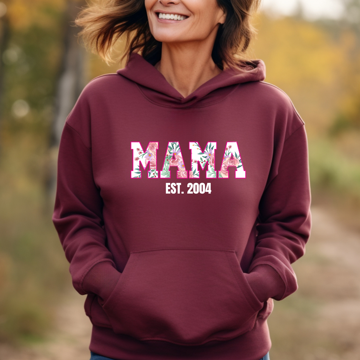 Personalized Mama Gildan Pullover Hoodie