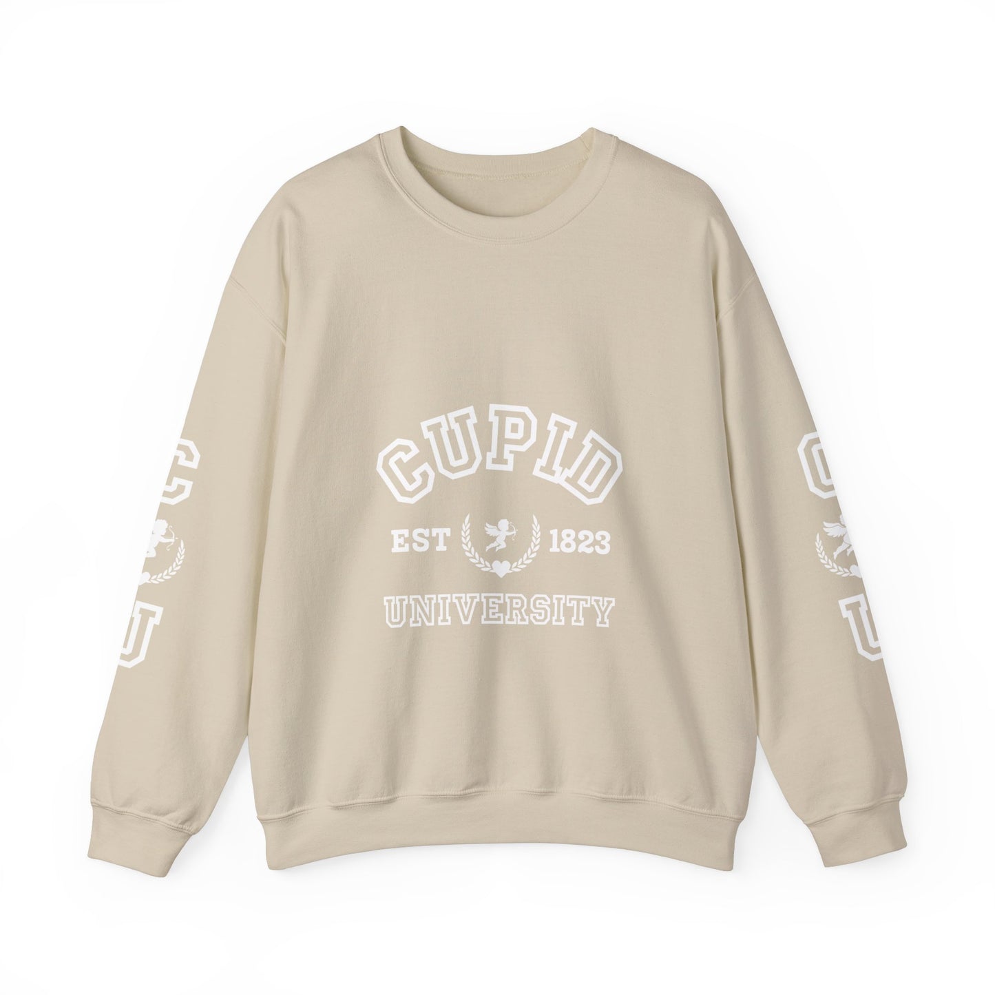 Cupid University Sweatshirt. Cute Valentine's Day gift, Great Birthday Gifts For Daughters, Great Congratulations Gifts, Great Fashion Gifts, Great Gifts For Daughters, Great Graduation Gifts For Daughter, Great Sweet 16 Gifts For Daughters, mother's day gifts, top 10 mother's day gift ideas, Sorority sister gift.