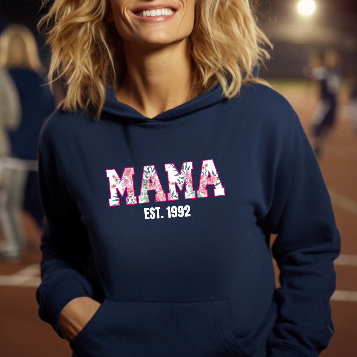 Personalized Mama Gildan Pullover Hoodie