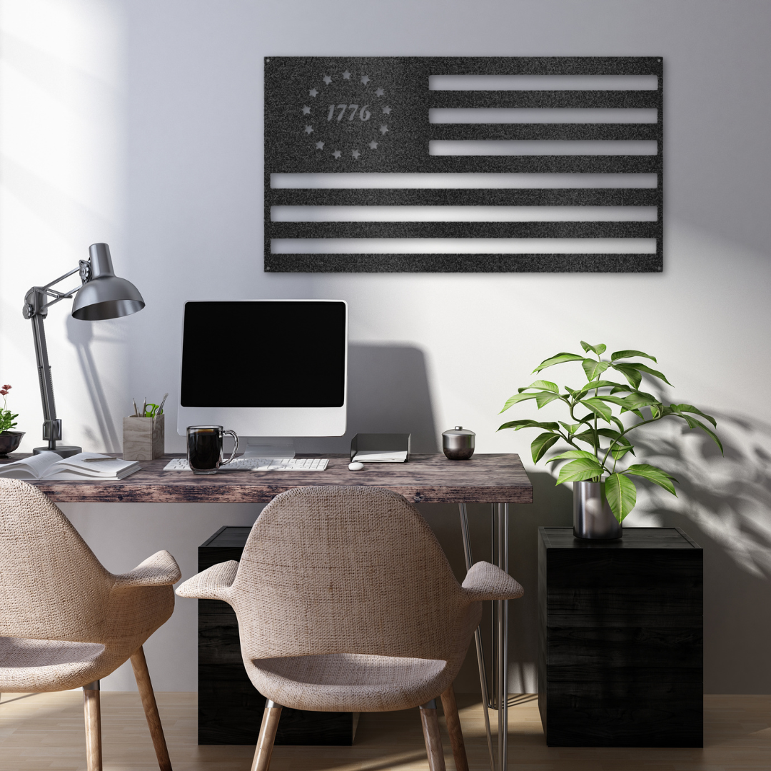 1776 Flag - Steel Sign