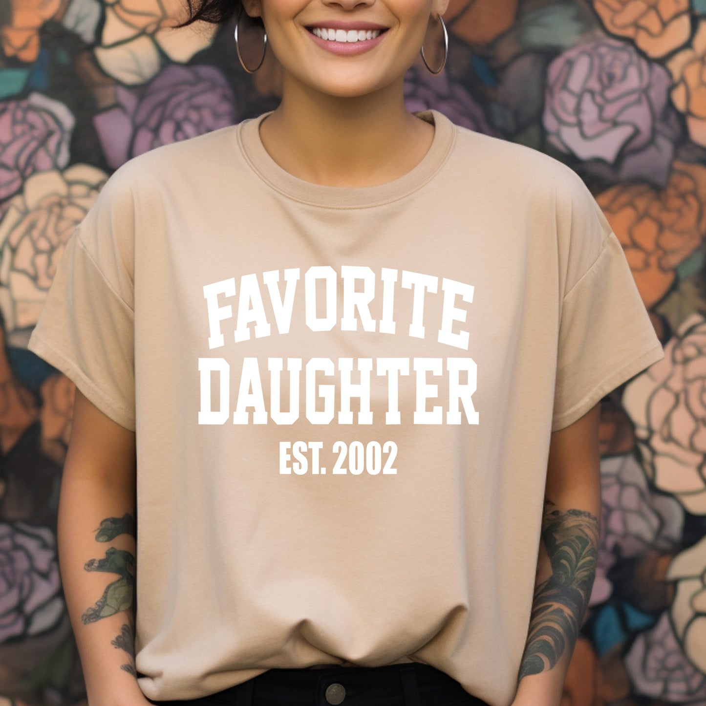 Personalized Favorite Daughter Premium Short Sleeve T-Shirt Dark