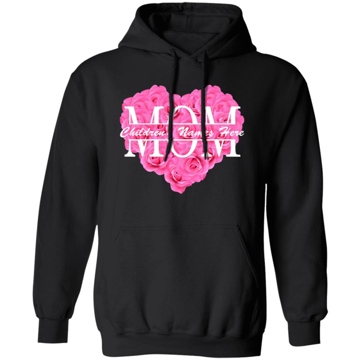 gifts for mom, gifts for dad, gifts for wife, gifts for husband, gifts for daughter, gifts for son, Personalized Flower Heart Mom Hoodie
