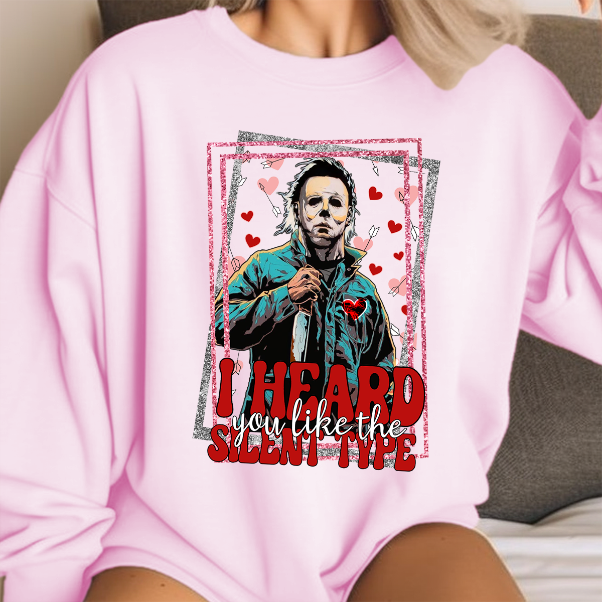 I Heard You Like The Silent Type, Valentine's Day Gifts, Funny Michael Myers sweater, Birthday Gifts For Daughters, Birthday Gifts For Sons, Great Fashion Gifts, Great Gifts For Daughters, Great Gifts For Son, Great Gifts For Wife, Great Gifts For Husband, Sweet 16 Gifts For Daughters, Sweet 16 Gifts For Son