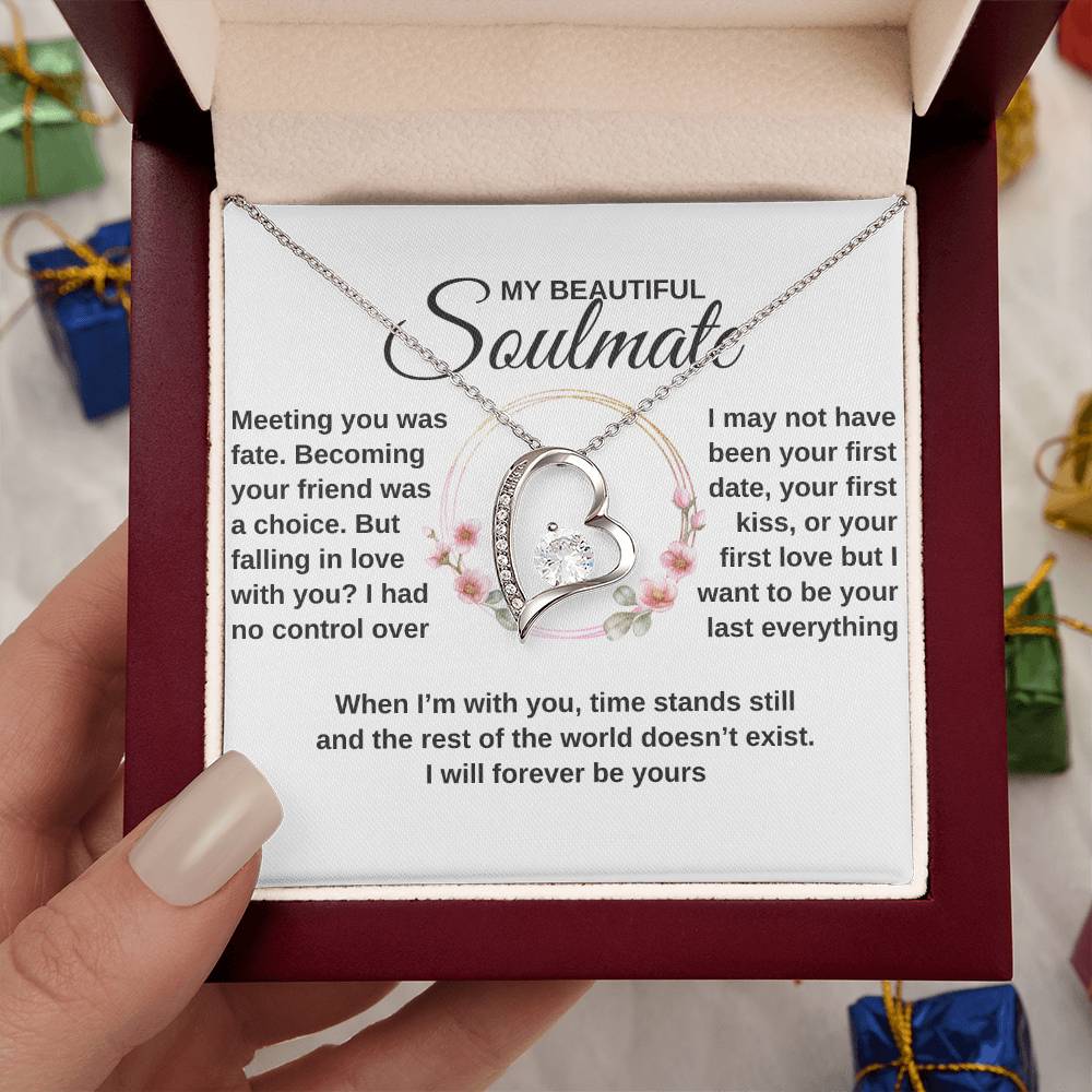 gifts for mom, gifts for dad, gifts for wife, gifts for husband, gifts for daughter, gifts for son, Personalized Forever Love Necklace To My Soulmate