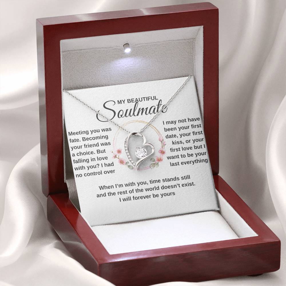 gifts for mom, gifts for dad, gifts for wife, gifts for husband, gifts for daughter, gifts for son, Personalized Forever Love Necklace To My Soulmate