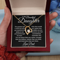 gifts for mom, gifts for dad, gifts for wife, gifts for husband, gifts for daughter, gifts for son, Forever Love Necklace To Daughter From Dad The Greatest Gift