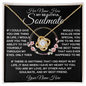gifts for mom, gifts for dad, gifts for wife, gifts for husband, gifts for daughter, gifts for son, Personalized Love Knot Necklace Soulmate If I Could Give You One Thing