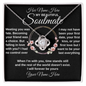 gifts for mom, gifts for dad, gifts for wife, gifts for husband, gifts for daughter, gifts for son, Personalized Love Knot Necklace Soulmate Meeting Was Fate