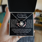 gifts for mom, gifts for dad, gifts for wife, gifts for husband, gifts for daughter, gifts for son, Personalized Love Knot Necklace Soulmate If I Could Give You One Thing