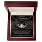 gifts for mom, gifts for dad, gifts for wife, gifts for husband, gifts for daughter, gifts for son, Love Knot Necklace Soulmate If I Could Give You One Thing