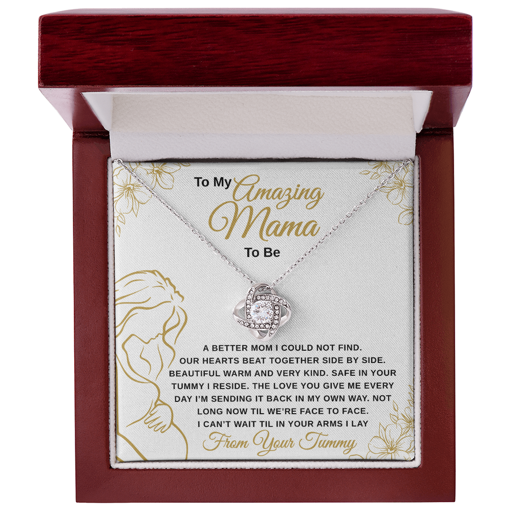 Moma To Be Love Knot Necklace A Better Mom Gold
