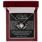 gifts for mom, gifts for dad, gifts for wife, gifts for husband, gifts for daughter, gifts for son, Personalized Love Knot Necklace Soulmate If I Could Give You One Thing