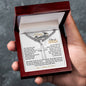 gifts for mom, gifts for dad, gifts for wife, gifts for husband, gifts for daughter, gifts for son, Personalized Happy Graduation Cuban Link Chain Artisan Cross