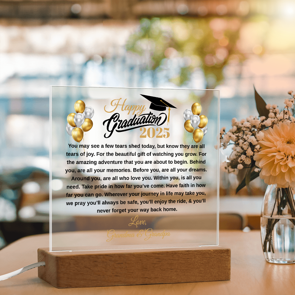 gifts for mom, gifts for dad, gifts for wife, gifts for husband, gifts for daughter, gifts for son, Happy Graduation Plaque For Daughter From Grandma & Grandpa