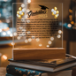 gifts for mom, gifts for dad, gifts for wife, gifts for husband, gifts for daughter, gifts for son, Happy Graduation Acrylic Plaque For Daughter From Dad