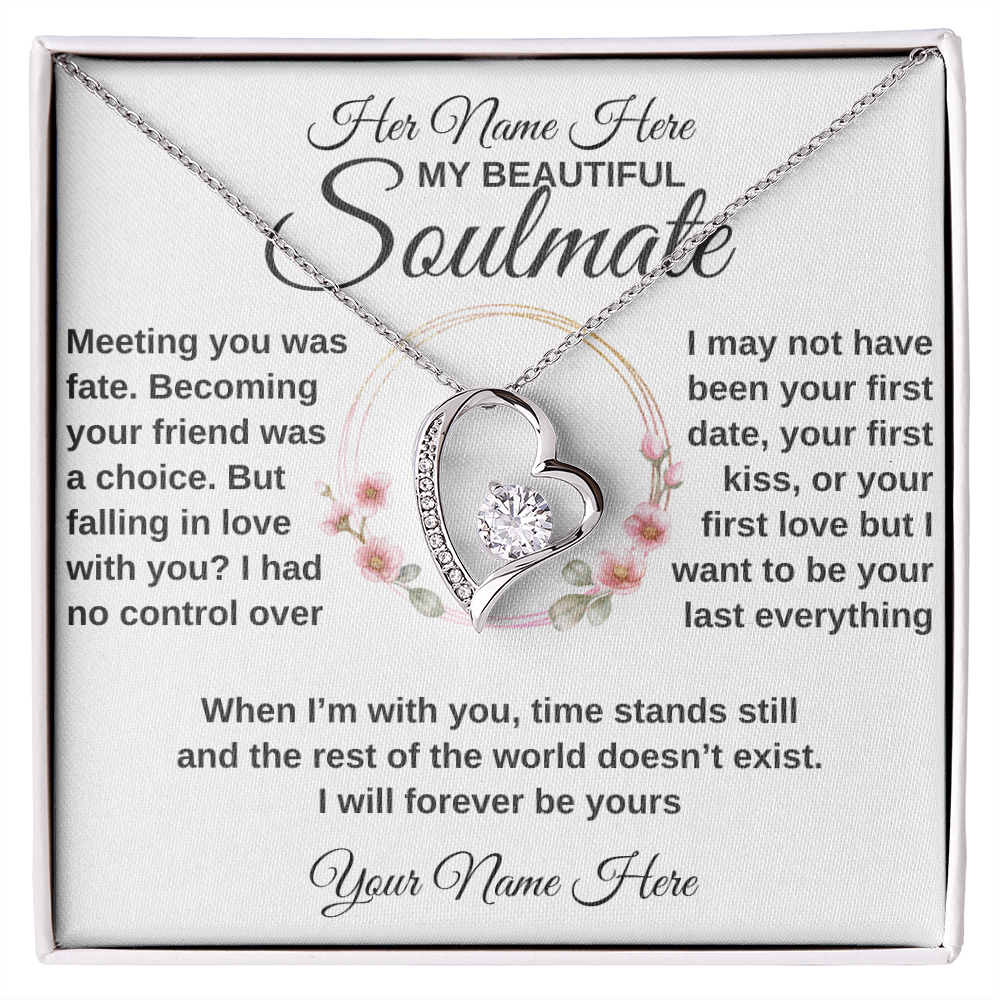 gifts for mom, gifts for dad, gifts for wife, gifts for husband, gifts for daughter, gifts for son, Personalized Forever Love Necklace To My Soulmate