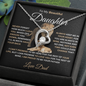 gifts for mom, gifts for dad, gifts for wife, gifts for husband, gifts for daughter, Forever Love Necklace For Daughter From Dad Never Forget I Love You