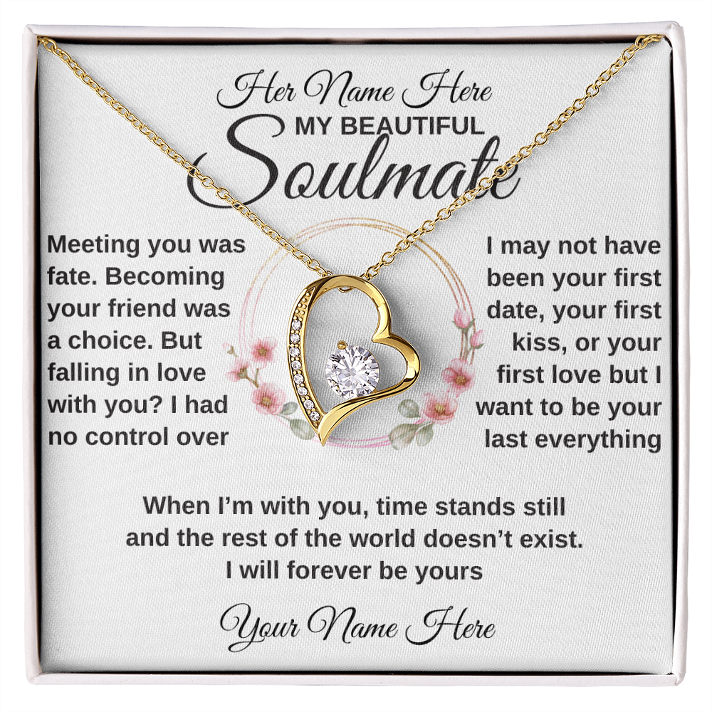 gifts for mom, gifts for dad, gifts for wife, gifts for husband, gifts for daughter, gifts for son, Personalized Forever Love Necklace To My Soulmate
