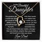 gifts for mom, gifts for dad, gifts for wife, gifts for husband, gifts for daughter, gifts for son, Forever Love Necklace To Daughter From Dad The Greatest Gift