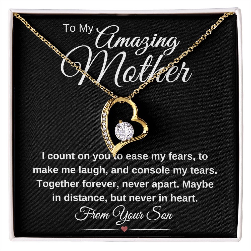 Forever Love pendant, Personalized Gift for Mom, Christmas Gift for Mom, 14k white gold, 18k yellow gold, best gift for mother's day, creative mother's day gifts, Great Jewelry Box, Great Mothers Day Gifts, Mahogany Jewelry Box, mother's day gifts from daughter, simple mother's day gifts, top 10 mother's day gift ideas