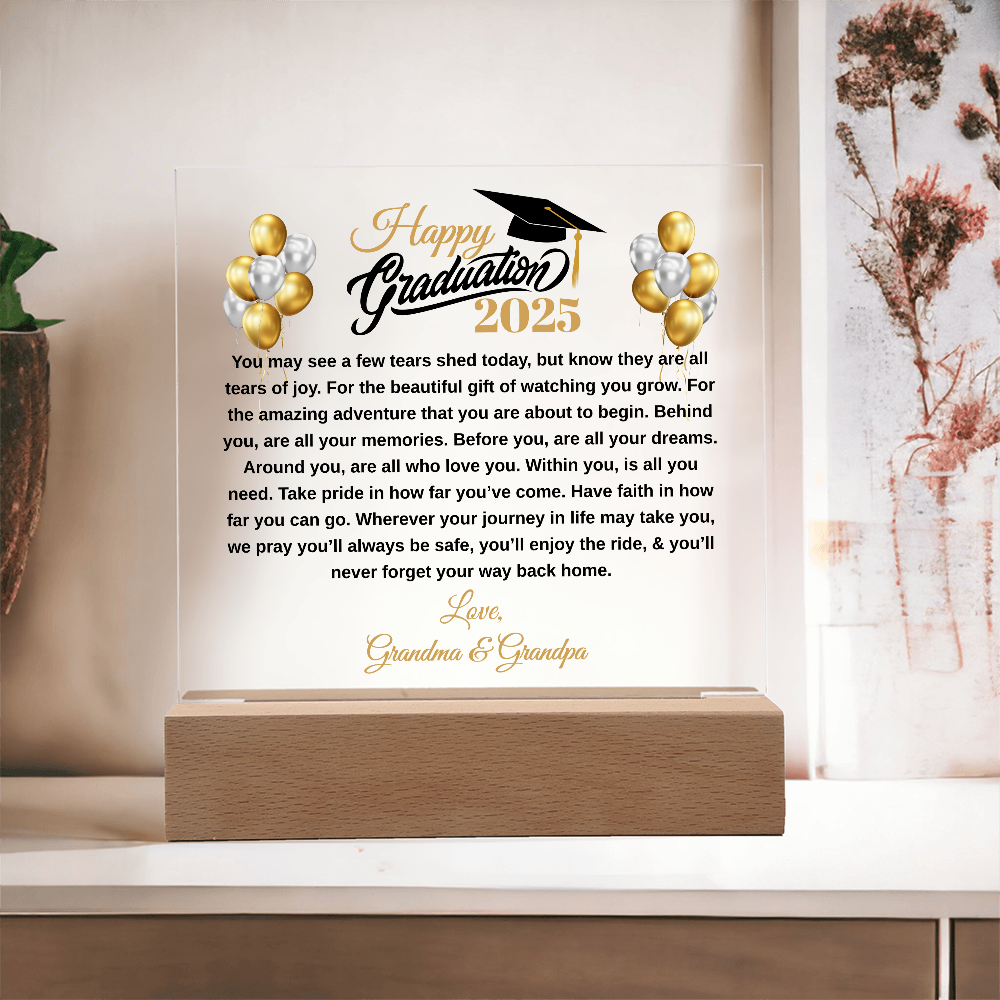 gifts for mom, gifts for dad, gifts for wife, gifts for husband, gifts for daughter, gifts for son, Happy Graduation Plaque For Daughter From Grandma & Grandpa