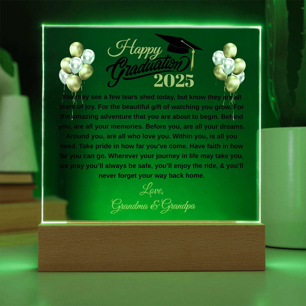 gifts for mom, gifts for dad, gifts for wife, gifts for husband, gifts for daughter, gifts for son, Happy Graduation Plaque For Daughter From Grandma & Grandpa