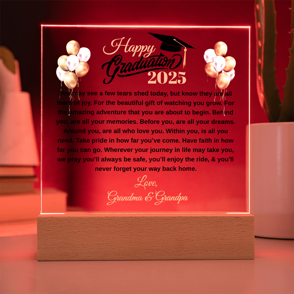 gifts for mom, gifts for dad, gifts for wife, gifts for husband, gifts for daughter, gifts for son, Happy Graduation Plaque For Daughter From Grandma & Grandpa
