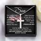 gifts for mom, gifts for dad, gifts for wife, gifts for husband, gifts for daughter, gifts for son, Not Just A Hero Artisan Cross Necklace W/Snake Chain