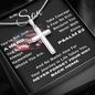 gifts for mom, gifts for dad, gifts for wife, gifts for husband, gifts for daughter, gifts for son, Not Just A Hero Artisan Cross Necklace W/Snake Chain