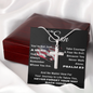 gifts for mom, gifts for dad, gifts for wife, gifts for husband, gifts for daughter, gifts for son, Not Just A Hero Artisan Cross Necklace W/Snake Chain
