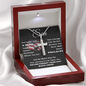 gifts for mom, gifts for dad, gifts for wife, gifts for husband, gifts for daughter, gifts for son, Not Just A Hero Artisan Cross Necklace W/Snake Chain