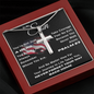 gifts for mom, gifts for dad, gifts for wife, gifts for husband, gifts for daughter, gifts for son, Not Just A Hero Artisan Cross Necklace W/Snake Chain