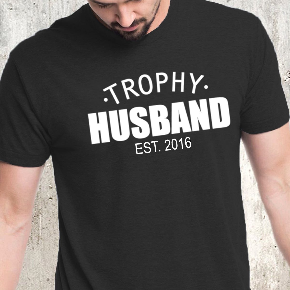 Personalized Trophy Husband Premium Short Sleeve T-Shirt Dark