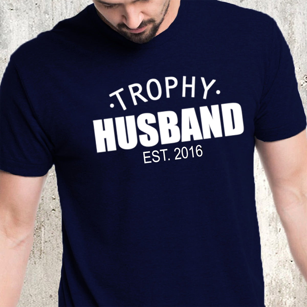 Personalized Trophy Husband Premium Short Sleeve T-Shirt Dark