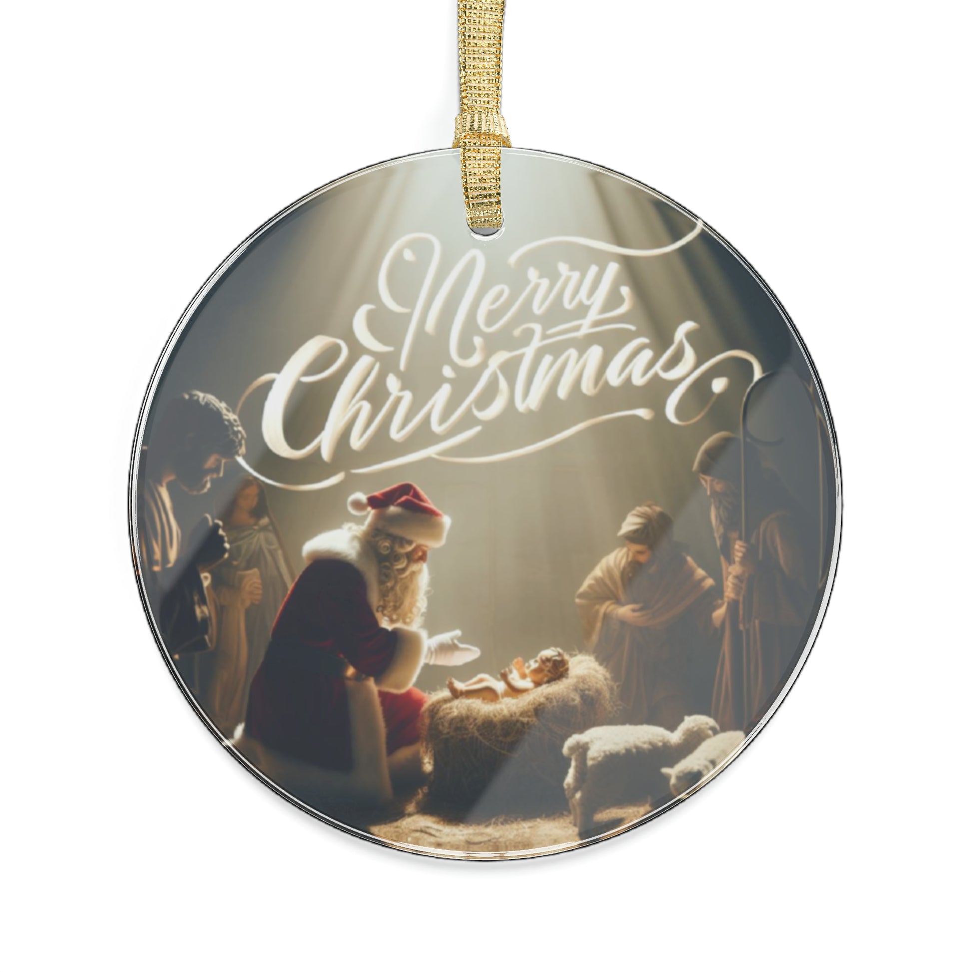 Transparent construction and a string for placement. .: Material: 100% clear acrylic.: single ornament Glossy finish.: One-sided print.: Includes gold ribbon for hanging. Christmas tree Christmas ornaments Memorial ornament Christmas Gift Holiday decor decorations tree trimming Christmas spirit Christmas in Heaven Poem