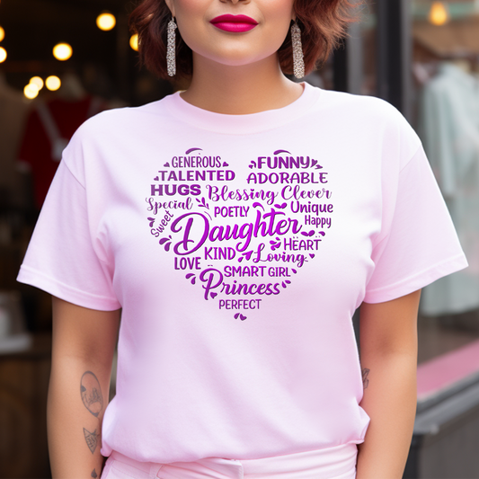 gifts for mom, gifts for dad, gifts for wife, gifts for husband, gifts for daughter, gifts for son, Word Cloud Jersey Short-Sleeve T-Shirt Gift For Daughter