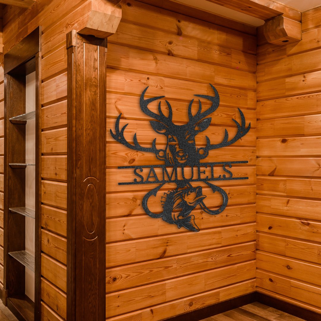 Outdoorsman Monogram - Steel Sign