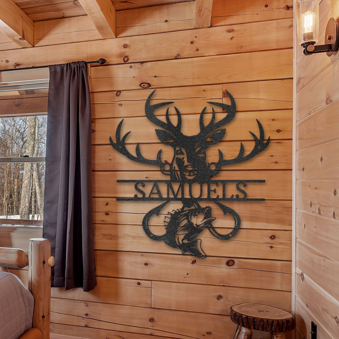 Outdoorsman Monogram - Steel Sign