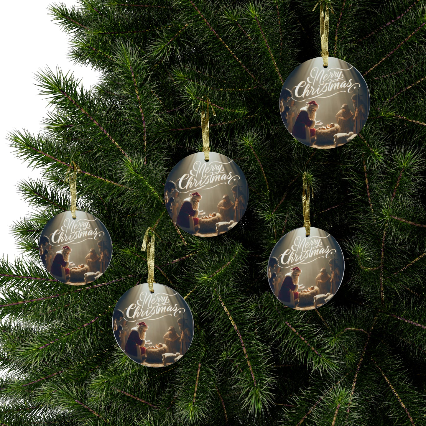 Transparent construction and a string for placement. .: Material: 100% clear acrylic.: single ornament Glossy finish.: One-sided print.: Includes gold ribbon for hanging. Christmas tree Christmas ornaments Memorial ornament Christmas Gift Holiday decor decorations tree trimming Christmas spirit Christmas in Heaven Poem