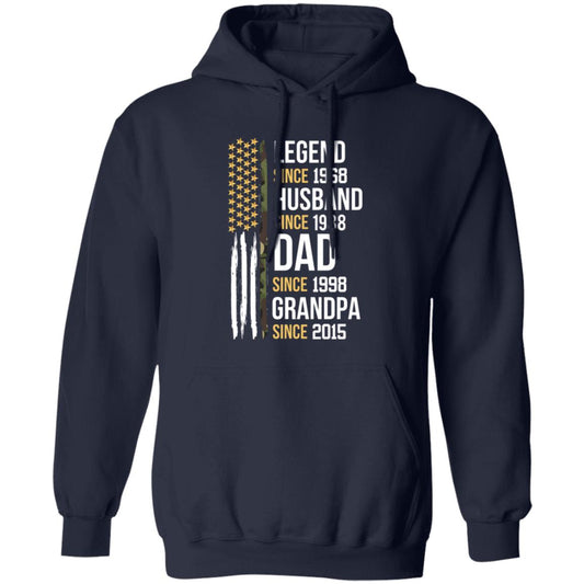 gifts for mom, gifts for dad, gifts for wife, gifts for husband, gifts for daughter, gifts for son, Personal Legend Husband Dad Papa Camo Line Pullover Hoodie