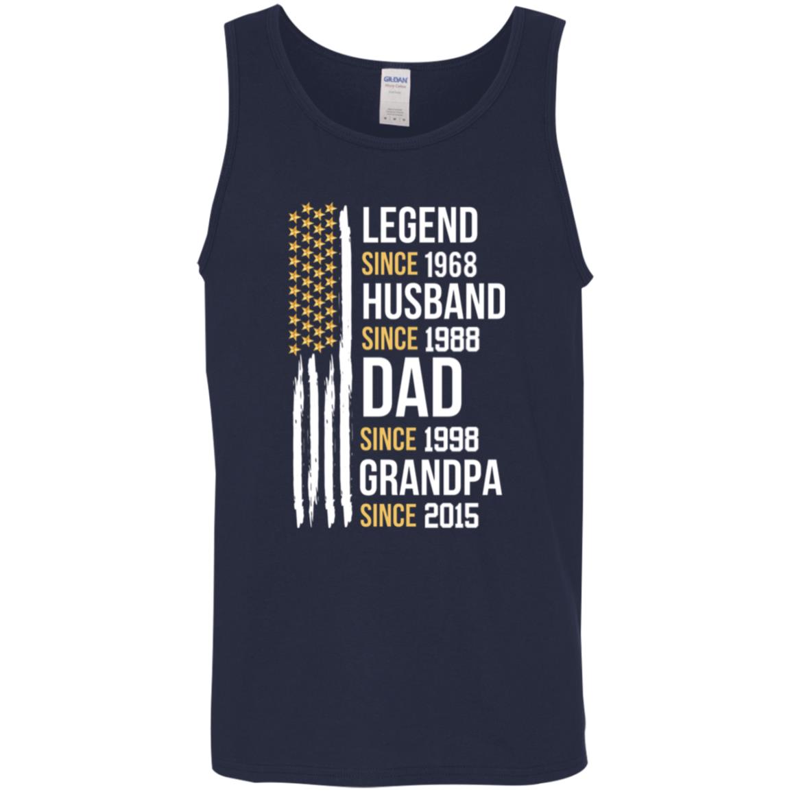 gifts for mom, gifts for dad, gifts for wife, gifts for husband, gifts for daughter, gifts for son, Personalized Legend Husband Dad Papa Thin Camo Line Tank Top