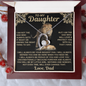 gifts for mom, gifts for dad, gifts for wife, gifts for husband, gifts for daughter, gifts for son, Forever Love Necklace To My Daughter I Am Not The Dad Who