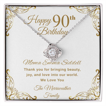 Happy Birthday Emma Siddell Love Knot Necklace