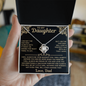 gifts for mom, gifts for dad, gifts for wife, gifts for husband, gifts for daughter, gifts for son, Love Knot Necklace To My Daughter I Am Not The Dad Who
