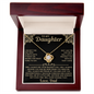 gifts for mom, gifts for dad, gifts for wife, gifts for husband, gifts for daughter, gifts for son, Love Knot Necklace To My Daughter I Am Not The Dad Who