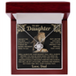 gifts for mom, gifts for dad, gifts for wife, gifts for husband, gifts for daughter, gifts for son, Love Knot Necklace To My Daughter I Am Not The Dad Who