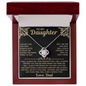 gifts for mom, gifts for dad, gifts for wife, gifts for husband, gifts for daughter, gifts for son, Love Knot Necklace To My Daughter I Am Not The Dad Who