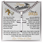 gifts for mom, gifts for dad, gifts for wife, gifts for husband, gifts for daughter, gifts for son, Personalized Happy Graduation Cuban Link Chain Artisan Cross
