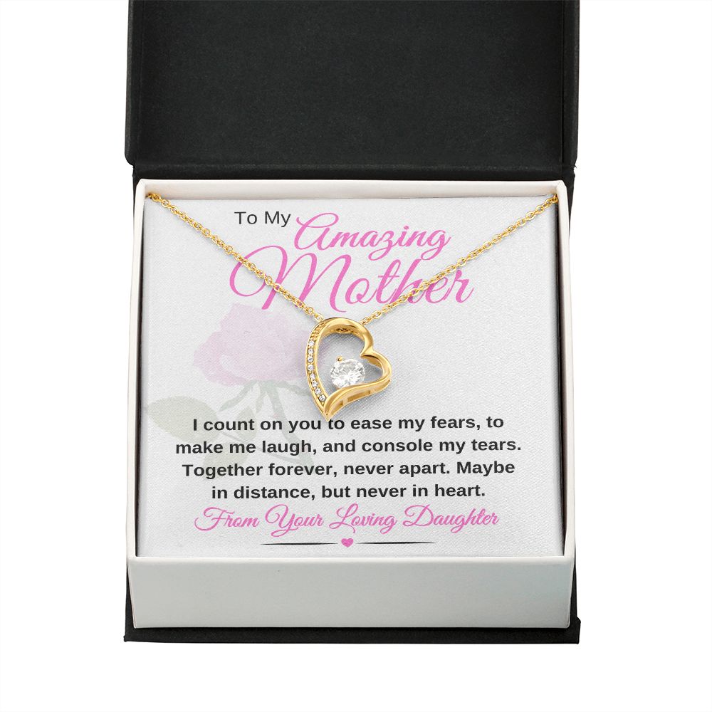 Forever Love pendant  14k white gold or 18k yellow gold finish.  Great Gifts For Mom, Great Gift Jewelry, Great Mothers Day Gifts, Great Jewelry Box, Mahogany Jewelry Box, top 10 mother's day gift ideas, simple mother's day gifts. best gift for mother's day, creative mother's day gifts, mother's day gifts from daughter